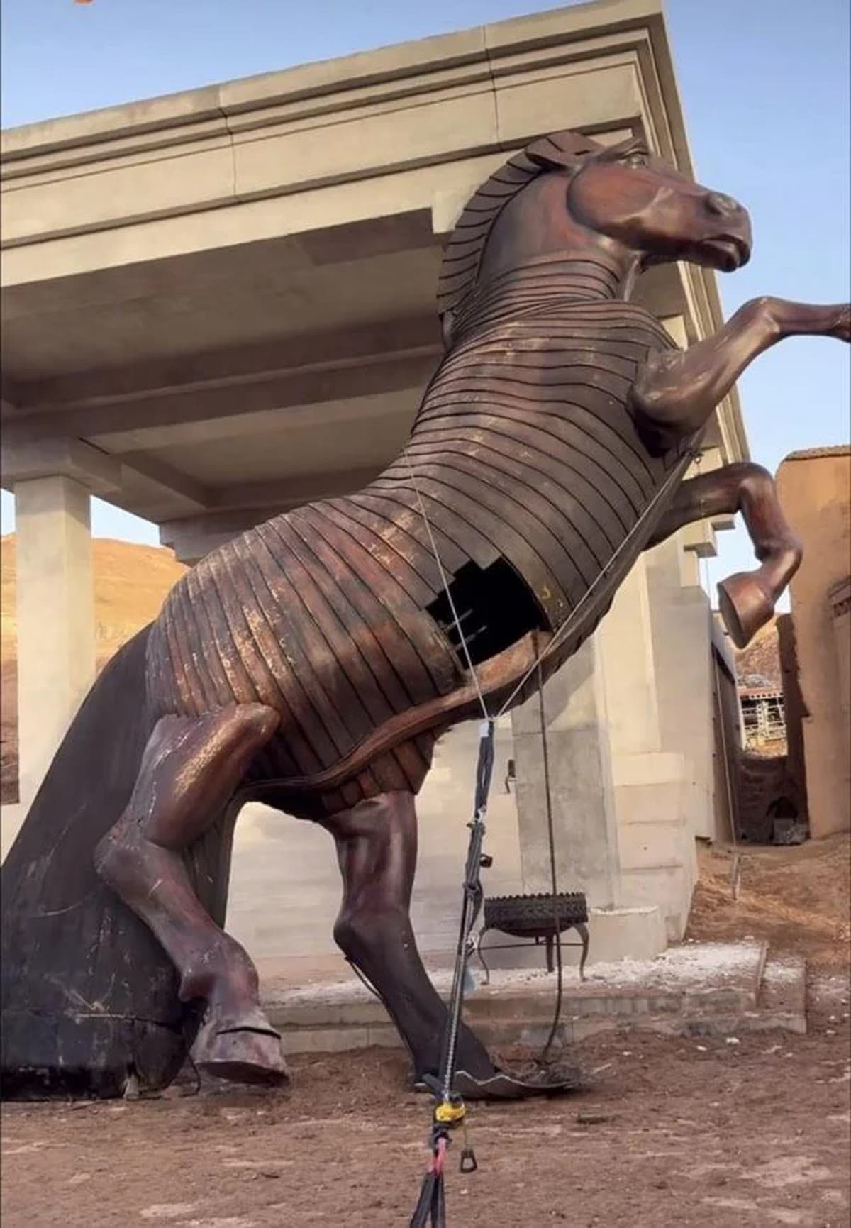 The full-scale practical Trojan horse built for The Odyssey
