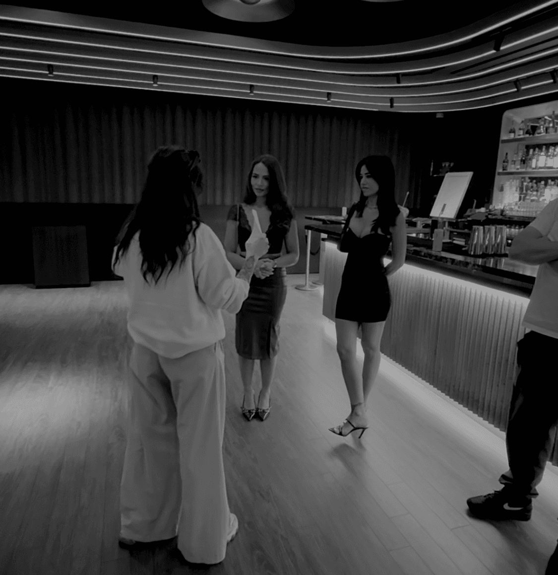 Magali Ledoux on set, directing a scene